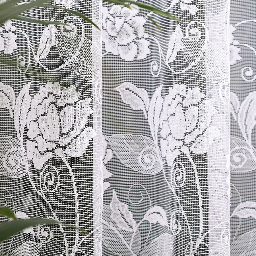 NOLA Firanka żakardowa odpasowana, szerokość 310 x wysokość 160cm, kolor 001 biały 301231