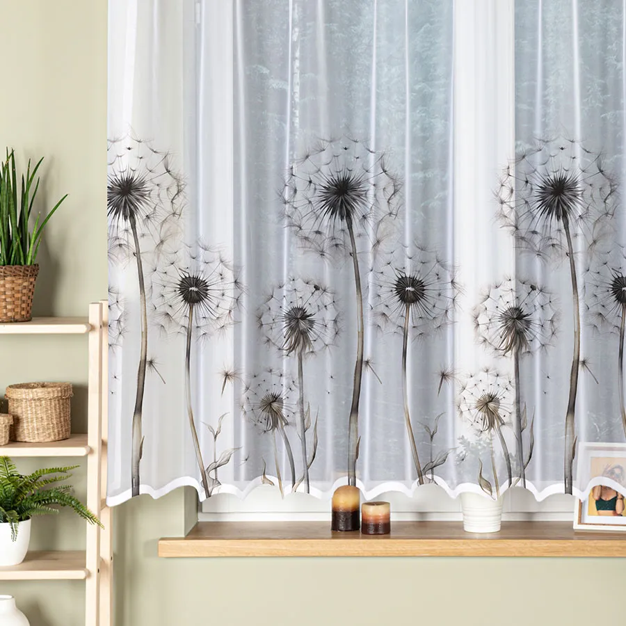 DMUCHAWCE Firanka żakardowa gotowa na prosto, szerokość 300 x wysokość 160cm, kolor 001 biały P00307