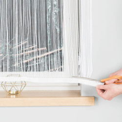 MAHIKA Makrama żakardowa gotowa, szerokość 160 x wysokość 160cm, kolor 001 biały 001475