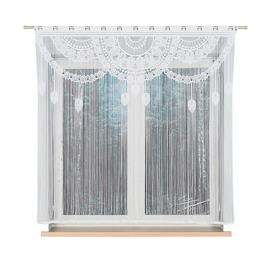 MAHIKA Makrama żakardowa gotowa, szerokość 160 x wysokość 160cm, kolor 001 biały 001475