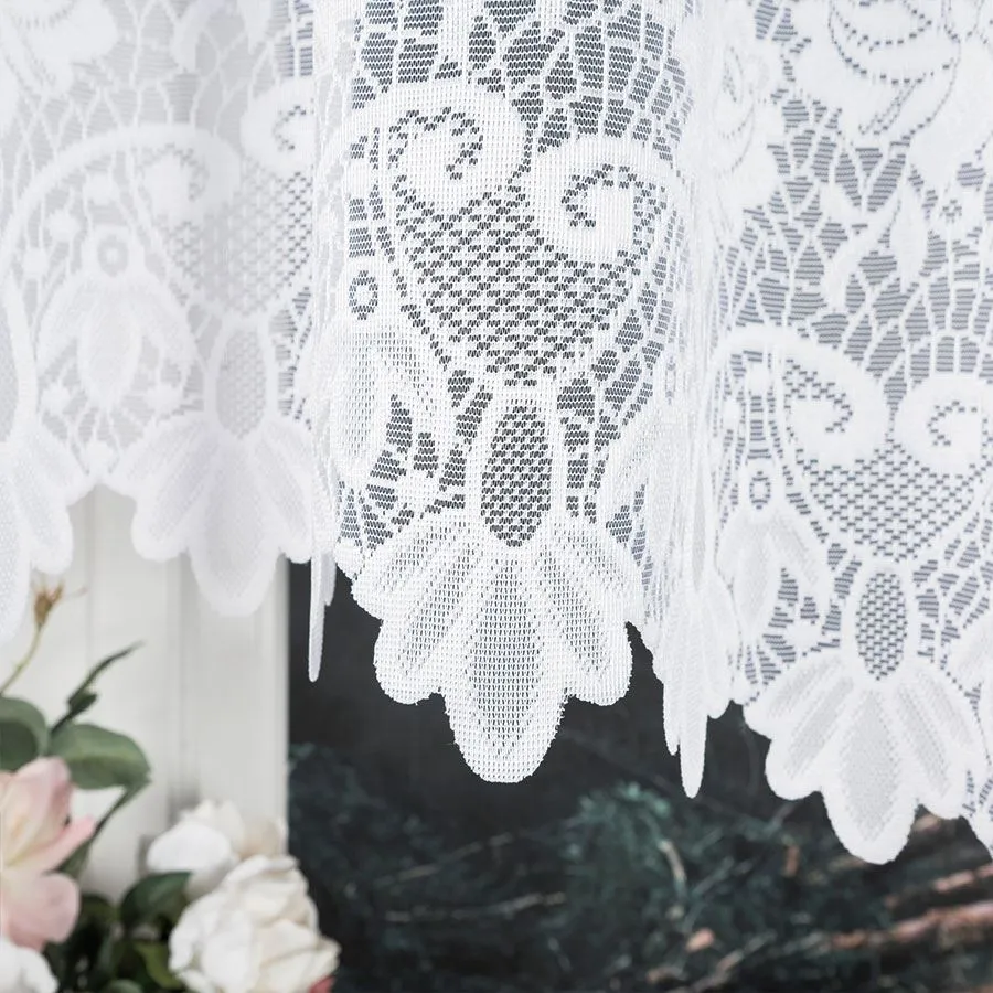 DEMETRIA Firanka żakardowa gotowa, szerokość 300 x wysokość 160cm, kolor 001 biały 017480