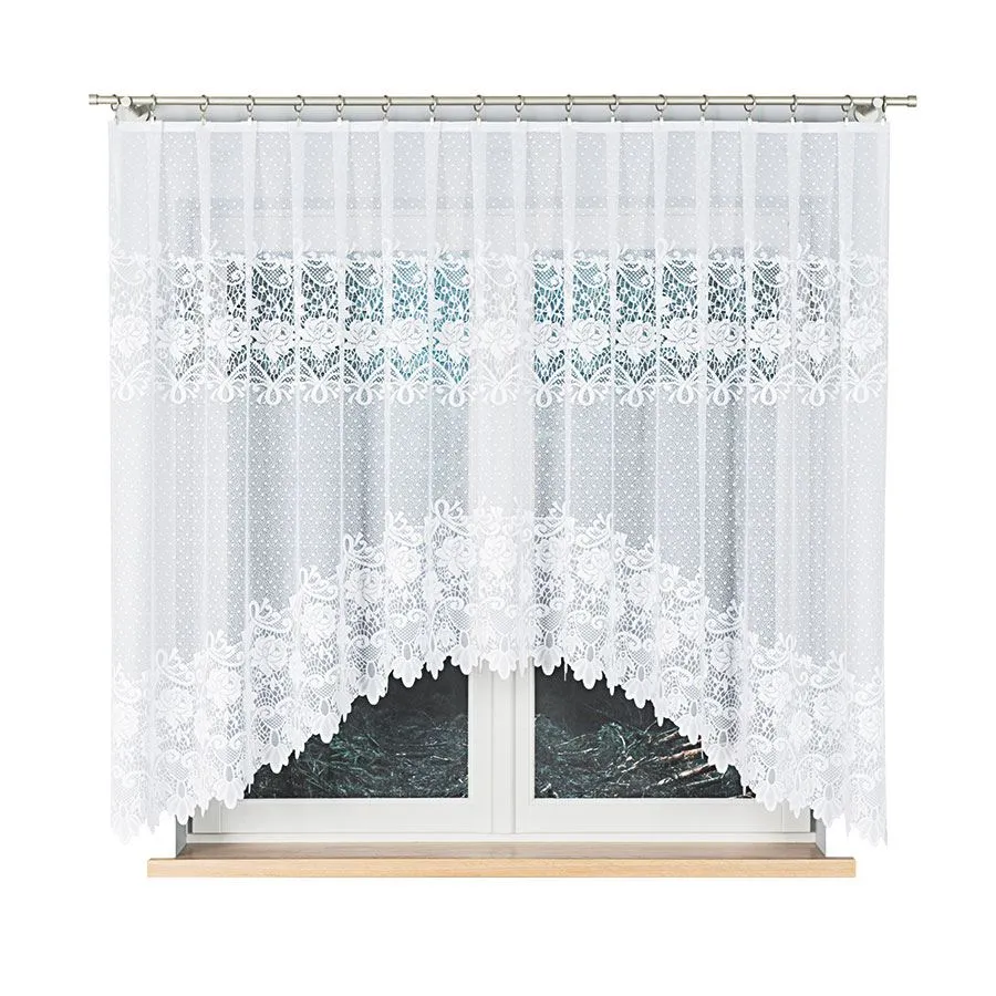 DEMETRIA Firanka żakardowa gotowa, szerokość 300 x wysokość 160cm, kolor 001 biały 017480