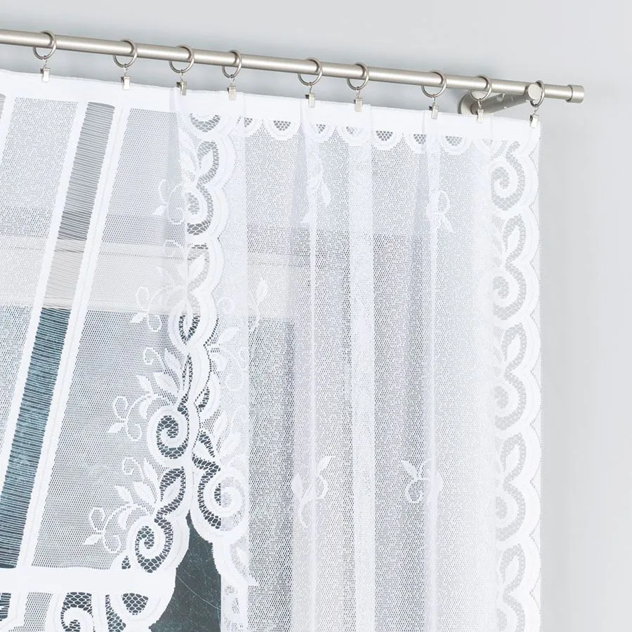 ROZALIA Firanka żakardowa gotowa, szerokość 250 x wysokość 120cm, kolor 001 biały 019370