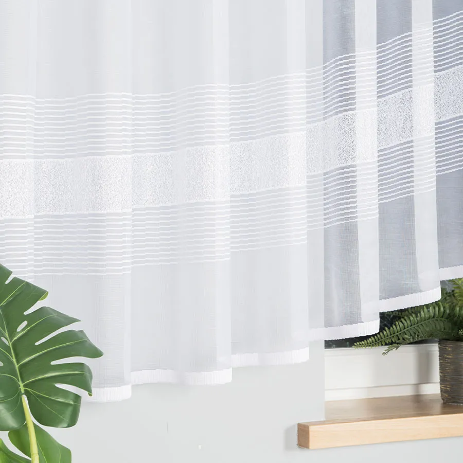 KLAUDYNA Firanka żakardowa gotowa, szerokość 620 x wysokość 160cm, kolor 001 biały 018970