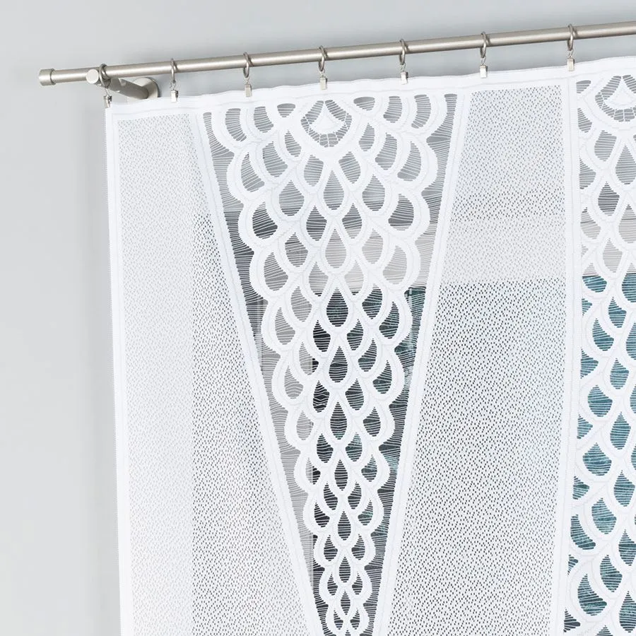 ERYKA Panel żakardowy gotowy, szerokość 160 x wysokość 160cm, kolor 001 biały 019371