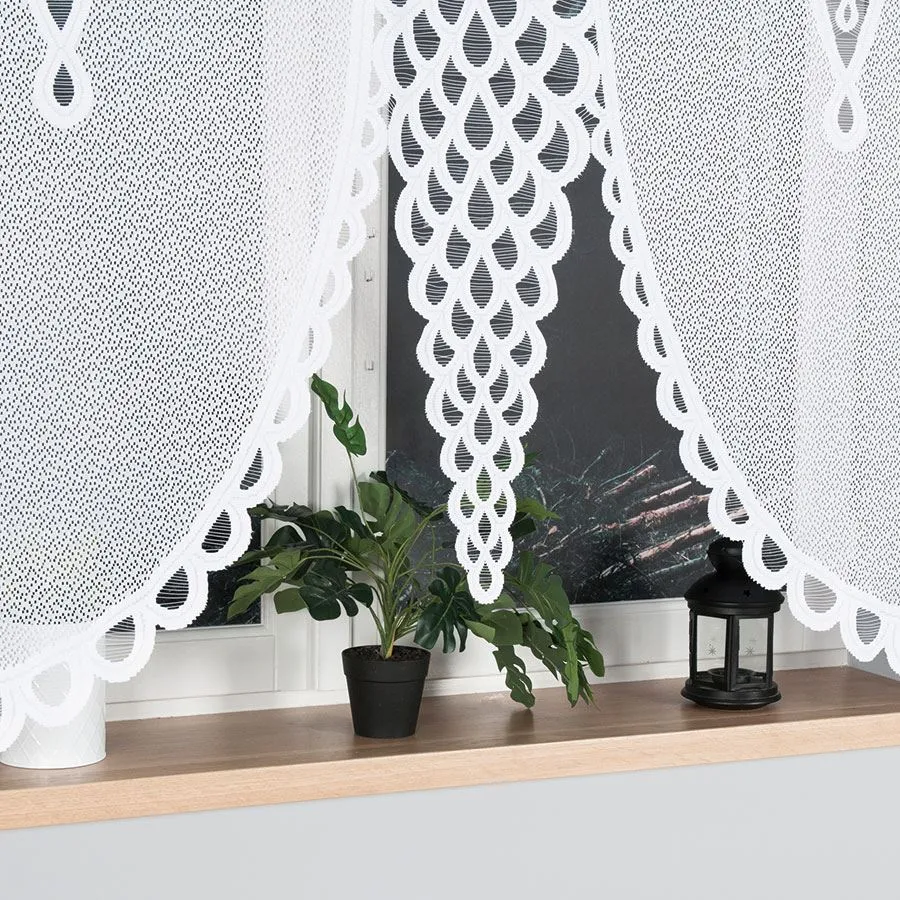 ERYKA Panel żakardowy gotowy, szerokość 160 x wysokość 160cm, kolor 001 biały 019371