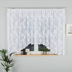 SONIA Firanka żakardowa gotowa, szerokość 450 x wysokość 160cm, kolor 001 biały 092918 SONIA Firanka żakardowa gotowa, szerokość 450 x wysokość 160cm, kolor 001 biały 092918