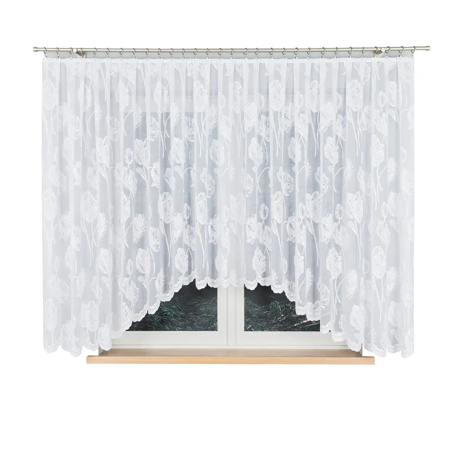 SONIA Firanka żakardowa gotowa, szerokość 450 x wysokość 160cm, kolor 001 biały 092918