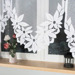 JADWIGA Firanka żakardowa gotowa, szerokość 300 x wysokość 160cm, kolor 001 biały 019318