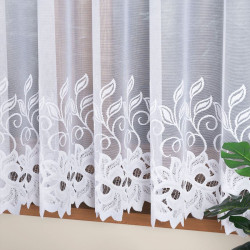 BASTIA Firanka żakardowa gotowa na prosto, szerokość 400 x wysokość 160cm, kolor 001 biały 648107