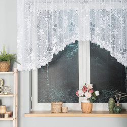 RENATA Firanka żakardowa gotowa, szerokość 350 x wysokość 110cm, kolor 001 biały 049885