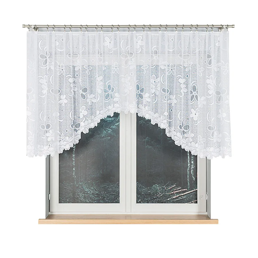 RENATA Firanka żakardowa gotowa, szerokość 350 x wysokość 110cm, kolor 001 biały 049885