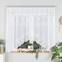CELINA Firanka żakardowa gotowa, szerokość 300 x wysokość 160cm, kolor 001 biały 018495