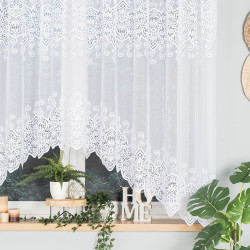 CELINA Firanka żakardowa gotowa, szerokość 300 x wysokość 160cm, kolor 001 biały 018495