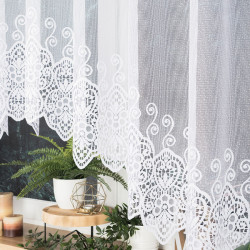CELINA Firanka żakardowa gotowa, szerokość 300 x wysokość 160cm, kolor 001 biały 018495