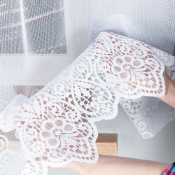 CELINA Firanka żakardowa gotowa, szerokość 300 x wysokość 160cm, kolor 001 biały 018495