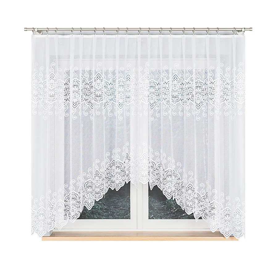 CELINA Firanka żakardowa gotowa, szerokość 300 x wysokość 160cm, kolor 001 biały 018495