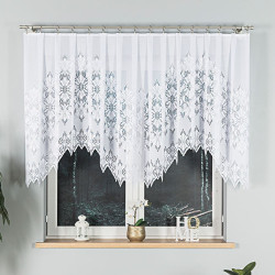 EMILIA Firanka żakardowa gotowa fala, szerokość 340 x wysokość 120cm, kolor 001 biały 181040