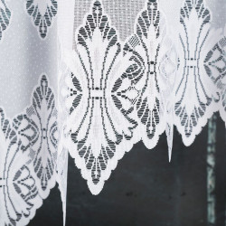 EMILIA Firanka żakardowa gotowa fala, szerokość 340 x wysokość 120cm, kolor 001 biały 181040