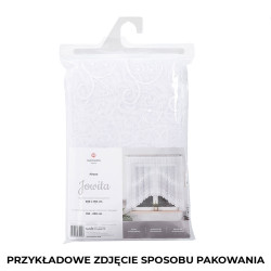 EMILIA Firanka żakardowa gotowa fala, szerokość 340 x wysokość 120cm, kolor 001 biały 181040