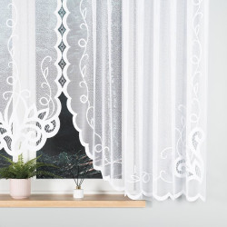 EWELINA Firanka żakardowa gotowa, szerokość 400 x wysokość 160cm, kolor 001 biały 019312 EWELINA Firanka żakardowa gotowa, szerokość 400 x wysokość 160cm, kolor 001 biały 019312
