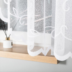 EWELINA Firanka żakardowa gotowa, szerokość 400 x wysokość 160cm, kolor 001 biały 019312 EWELINA Firanka żakardowa gotowa, szerokość 400 x wysokość 160cm, kolor 001 biały 019312