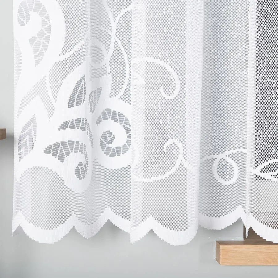 EWELINA Firanka żakardowa gotowa, szerokość 400 x wysokość 160cm, kolor 001 biały 019312