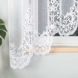 BERENIKA Firanka żakardowa gotowa, szerokość 300 x wysokość 180cm, kolor 001 biały 004304