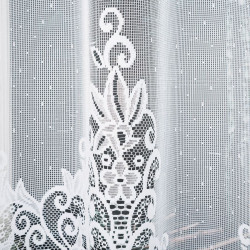 BERENIKA Firanka żakardowa gotowa, szerokość 300 x wysokość 180cm, kolor 001 biały 004304