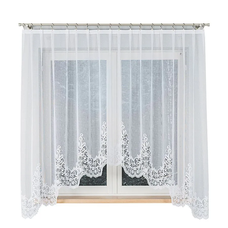 BERENIKA Firanka żakardowa gotowa, szerokość 300 x wysokość 180cm, kolor 001 biały 004304