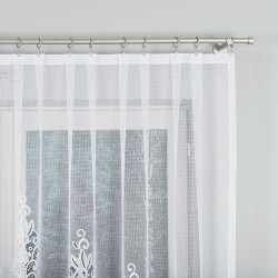 BERENIKA Firanka żakardowa gotowa, szerokość 330 x wysokość 140cm, kolor 001 biały 004304