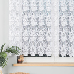 PATRYCJA Firanka żakardowa gotowa, szerokość 300 x wysokość 150cm, kolor 001 biały 049516 PATRYCJA Firanka żakardowa gotowa, szerokość 300 x wysokość 150cm, kolor 001 biały 049516