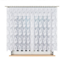 PATRYCJA Firanka żakardowa gotowa, szerokość 300 x wysokość 150cm, kolor 001 biały 049516 PATRYCJA Firanka żakardowa gotowa, szerokość 300 x wysokość 150cm, kolor 001 biały 049516