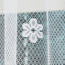 FLORENTYNA Firanka żakardowa gotowa, szerokość 330 x wysokość 120cm, kolor 001 biały 004421 FLORENTYNA Firanka żakardowa gotowa, szerokość 330 x wysokość 120cm, kolor 001 biały 004421