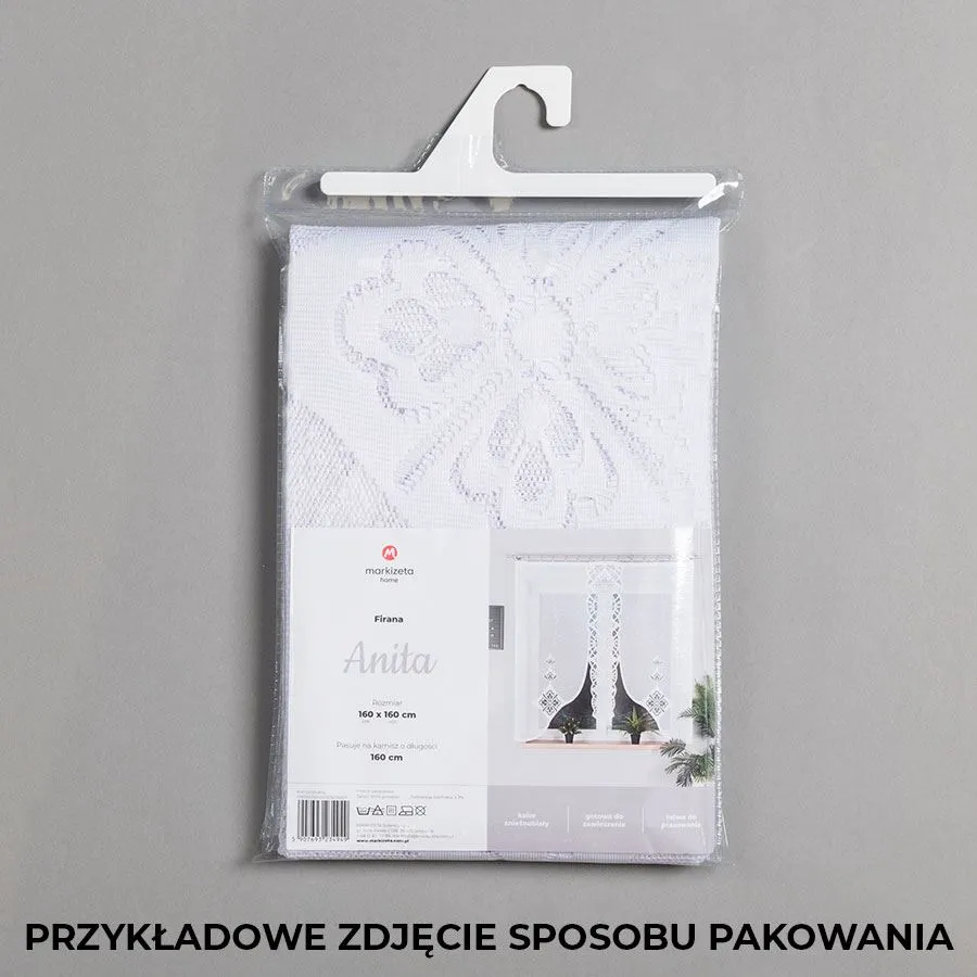 ANITA Panel żakardowy gotowy, szerokość 160 x wysokość 160cm, kolor 001 biały 019385