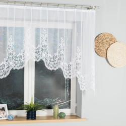 BERENIKA Firanka żakardowa gotowa, szerokość 250 x wysokość 120cm, kolor 001 biały 004304 BERENIKA Firanka żakardowa gotowa, szerokość 250 x wysokość 120cm, kolor 001 biały 004304