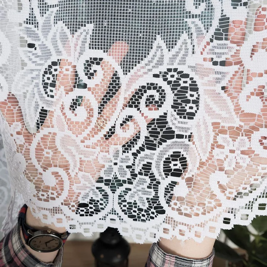 BERENIKA Firanka żakardowa gotowa, szerokość 250 x wysokość 120cm, kolor 001 biały 004304