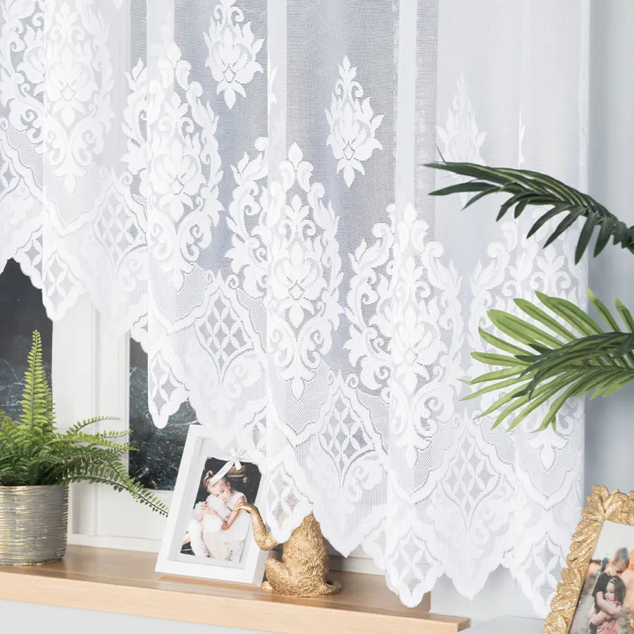 LUDMIŁA Firanka żakardowa gotowa, szerokość 400 x wysokość 160cm, kolor 001 biały 017810