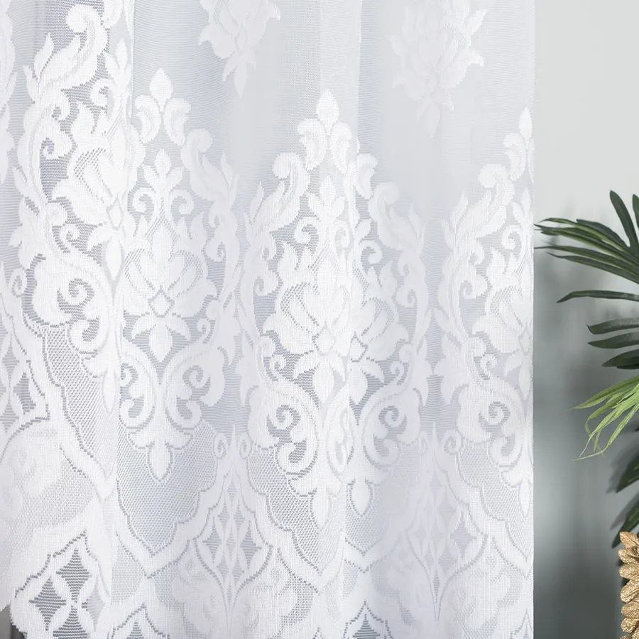 LUDMIŁA Firanka żakardowa gotowa, szerokość 400 x wysokość 160cm, kolor 001 biały 017810
