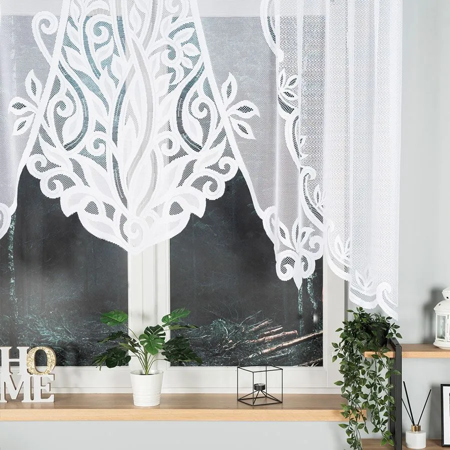 POLA Firanka żakardowa gotowa, szerokość 275 x wysokość 130cm, kolor 001 biały 019368