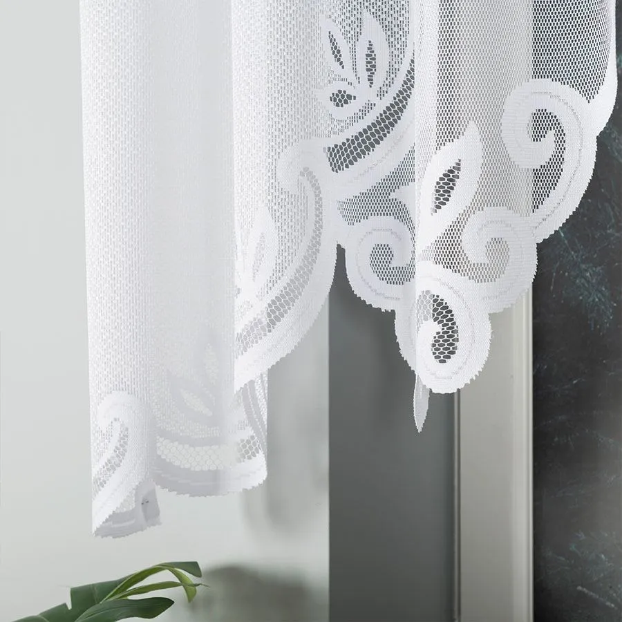 POLA Firanka żakardowa gotowa, szerokość 275 x wysokość 130cm, kolor 001 biały 019368