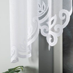 POLA Firanka żakardowa gotowa, szerokość 275 x wysokość 130cm, kolor 001 biały 019368 POLA Firanka żakardowa gotowa, szerokość 275 x wysokość 130cm, kolor 001 biały 019368
