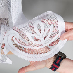 POLA Firanka żakardowa gotowa, szerokość 275 x wysokość 130cm, kolor 001 biały 019368 POLA Firanka żakardowa gotowa, szerokość 275 x wysokość 130cm, kolor 001 biały 019368