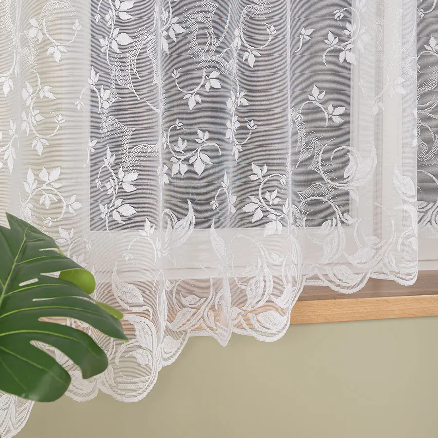 REGINA Firanka żakardowa odpasowana, szerokość 310 x wysokość 180cm, kolor 001 biały 342411