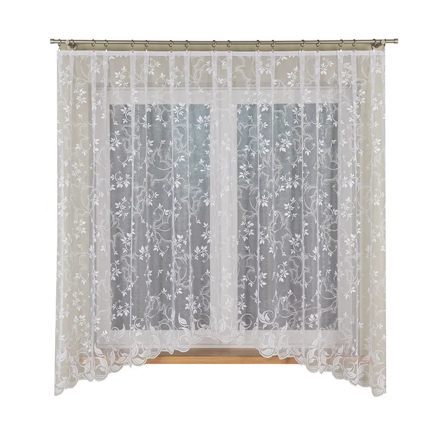 REGINA Firanka żakardowa odpasowana, szerokość 310 x wysokość 180cm, kolor 001 biały 342411