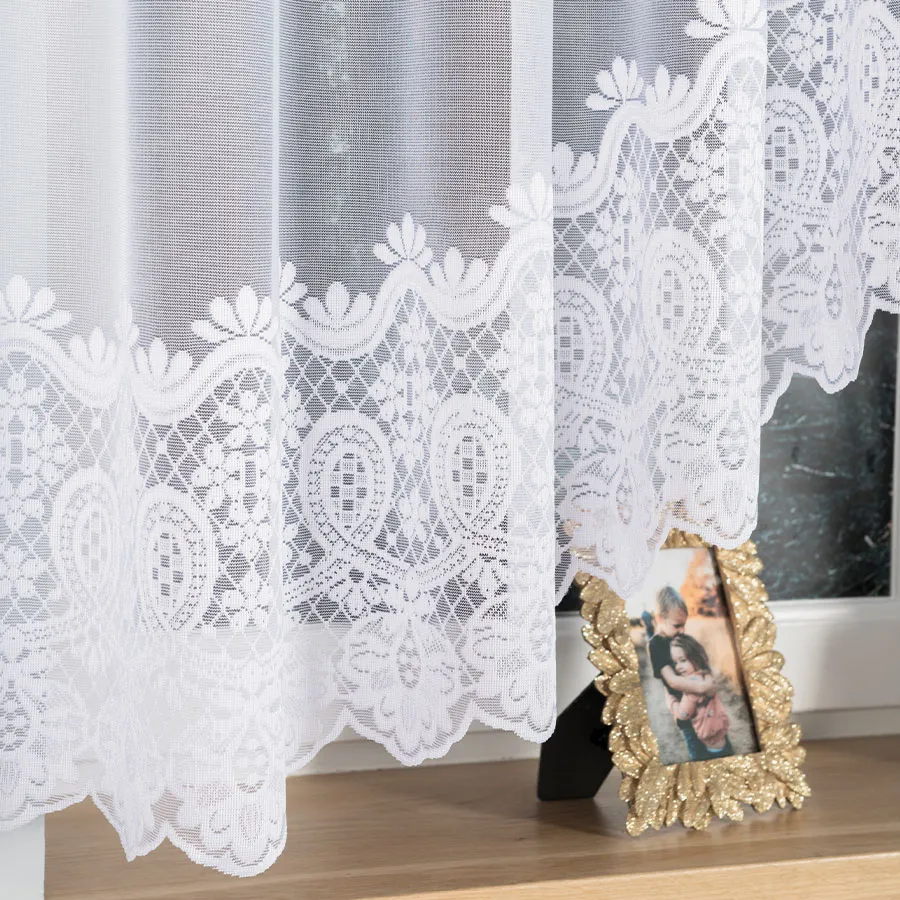 DARIA Firanka żakardowa gotowa, szerokość 300 x wysokość 160cm, kolor 001 biały 018982