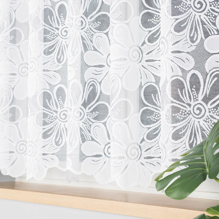 PATRYCJA Firanka żakardowa gotowa, szerokość 300 x wysokość 160cm, kolor 001 biały 049516