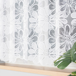 PATRYCJA Firanka żakardowa gotowa, szerokość 300 x wysokość 160cm, kolor 001 biały 049516