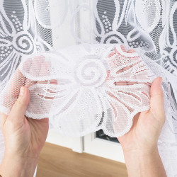 PATRYCJA Firanka żakardowa gotowa, szerokość 300 x wysokość 160cm, kolor 001 biały 049516