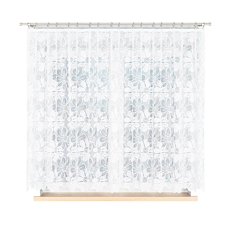 PATRYCJA Firanka żakardowa gotowa, szerokość 300 x wysokość 160cm, kolor 001 biały 049516